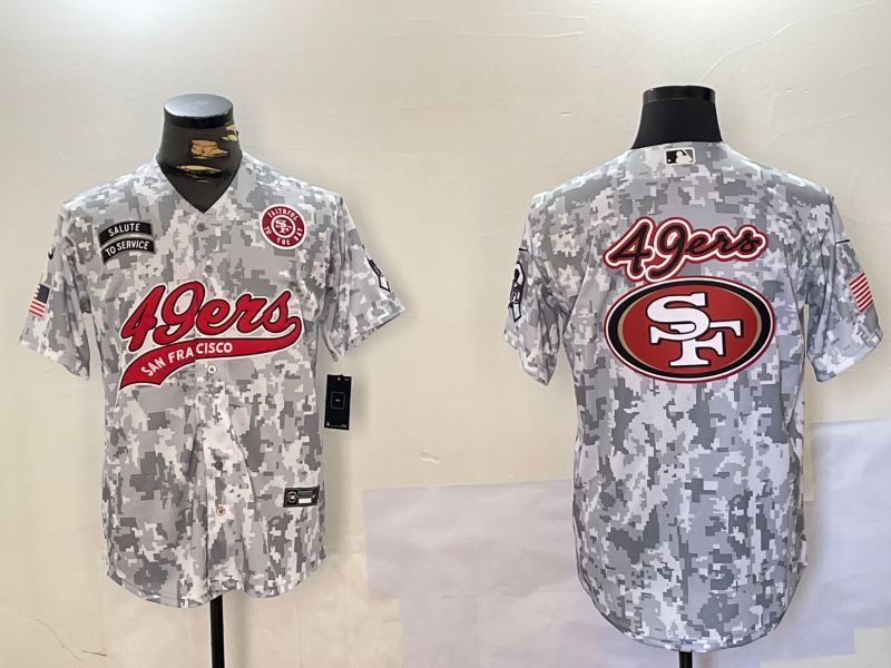 Men San Francisco 49ers Blank Nike Arctic Camo 2024 Salute to Service Limited NFL Jersey style 6->kansas city chiefs->NFL Jersey